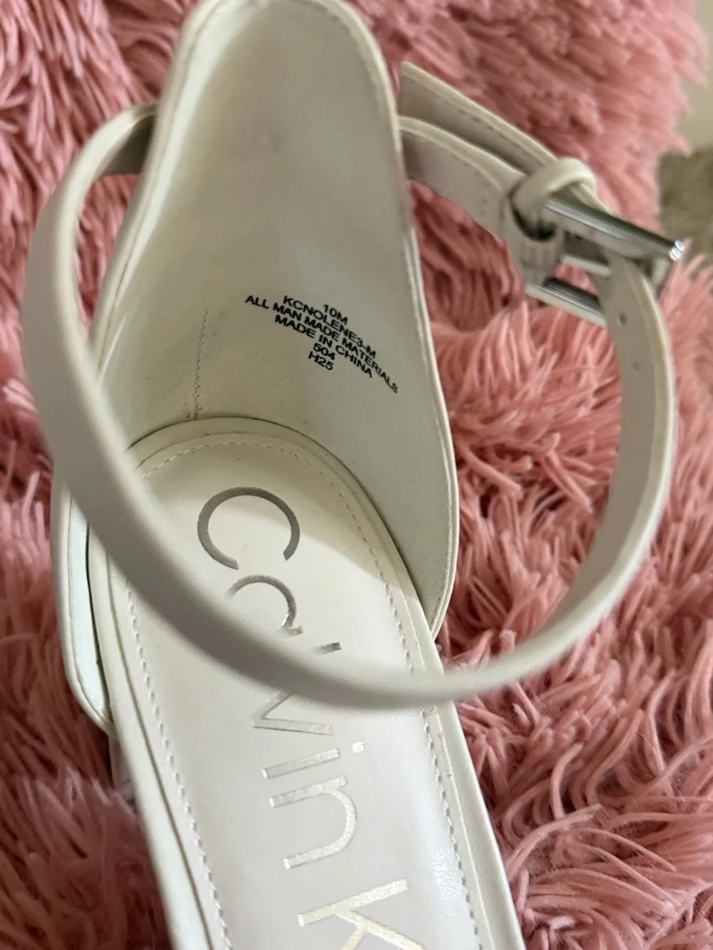 Calvin Klein Women's Marle white dress sandals 10